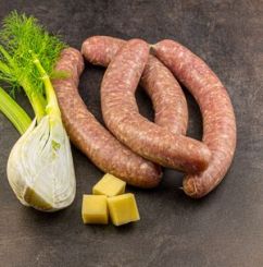 Salsiccia mit Fenchel und Bergkäse 